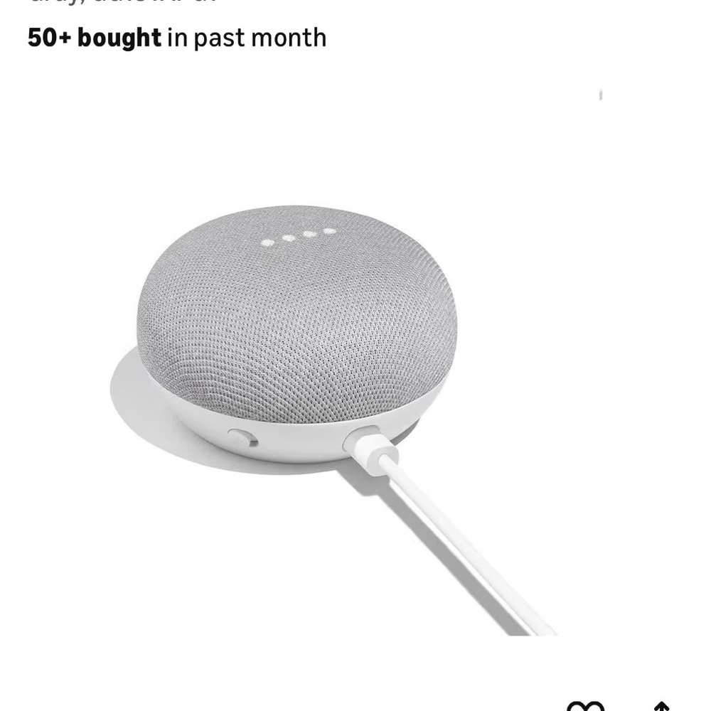 (2) Google Nest 1st Gen Smart Home Voice Speaker - Light Gray